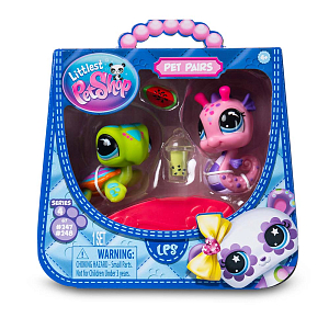 Игровой набор LITTLEST PET SHOP "Пара друзей", Пляжные приключения, морской конек и черепашка