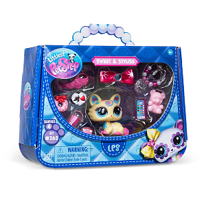 Игровой набор LITTLEST PET SHOP "Стиль", кошка Рэгдолл, фигурка животного с аксессуарами