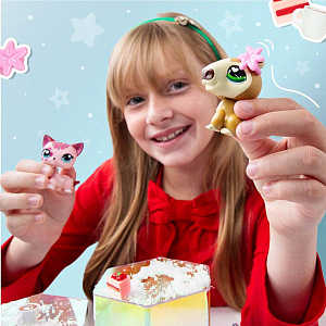Игровой набор LITTLEST PET SHOP "Праздники", Рождественские каникулы, капибара и короткошерстная кош