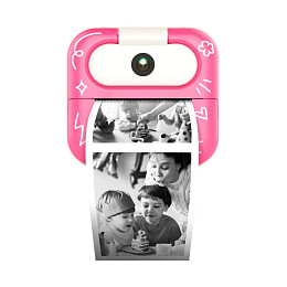 Фотоаппарат моментальной печати с Bluetooth LUMICUBE "LUMICAM DK05 PRINTY PINK"
