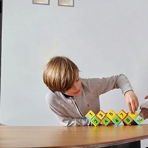 Конструктор Geomag "Магнитные кубики", учим математику, 55 элементов