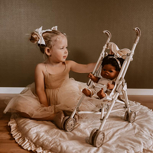 Прогулочная коляска для кукол Mrs. Ertha "Bouquet Silhouette", цветочный эскиз