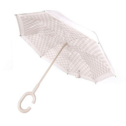 Зонт Mrs. Ertha "Soft Squares", кремовая клетка виши