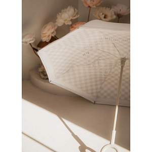 Зонт Mrs. Ertha "Soft Squares", кремовая клетка виши
