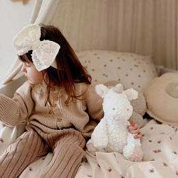 Мягкая игрушка Mrs. Ertha "Единорог Mrs. Peggie", белая с розовым, 31 см