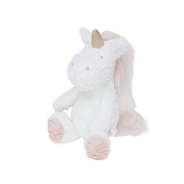 Мягкая игрушка Mrs. Ertha "Единорог Mrs. Peggie", белая с розовым, 31 см
