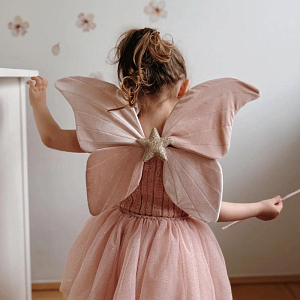 Крылья бабочки бархатные Mrs. Ertha "Pink Butterfly", розовые, 3-6 лет