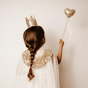 Корона принцессы Mrs. Ertha "Golden Queen", золотая, 3-6 лет