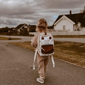 Рюкзак Mrs. Ertha "Strawberries", райские ягоды, маленький, водонепроницаемый