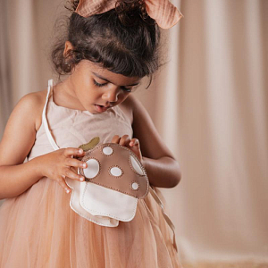 Сумка Mrs. Ertha "Mushroom", ванильная с коричневым