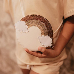 Сумка Mrs. Ertha "Rainbow", ванильная с золотым