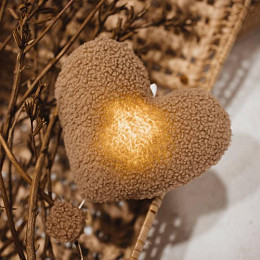 Мобиль музыкальный с подсветкой Mrs. Ertha "Heart", карамельный