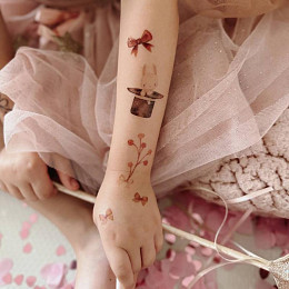 Набор временных татуировок Mrs. Ertha "Bloomy Love", 25 шт, цветочная магия