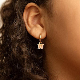 Шарм-подвеска в виде бабочки Mrs. Ertha "Glitter Butterfly", 1 шт