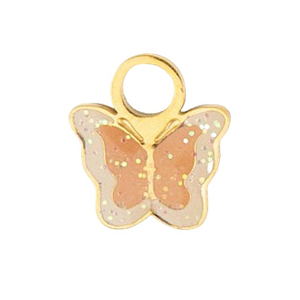 Шарм-подвеска в виде бабочки Mrs. Ertha "Glitter Butterfly", 1 шт