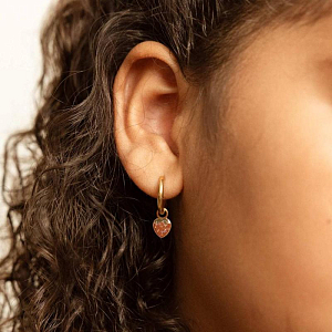 Шарм-подвеска в виде ягоды Mrs. Ertha "Glitter Strawberrie", 2 шт