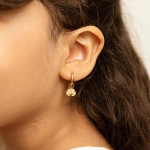 Шарм-подвеска в виде ракушки Mrs. Ertha "Golden Shell", 1 шт