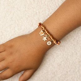 Браслет для трех шармов Mrs. Ertha "Rusted", карамельный