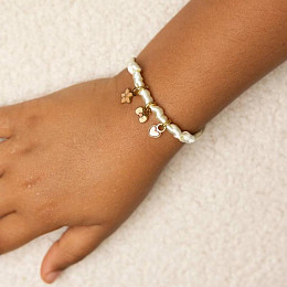 Браслет для трех шармов Mrs. Ertha "Vanilla", ванильный