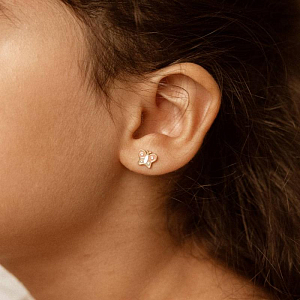 Серьги-пусеты в виде бабочки Mrs. Ertha "Baby Butterfly", 2 шт