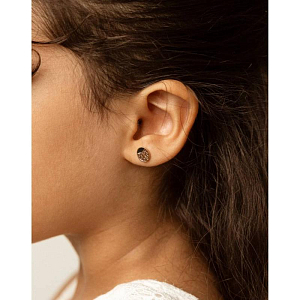 Серьги-пусеты в виде божьей коровки Mrs. Ertha "Minimal Lady", 2 шт