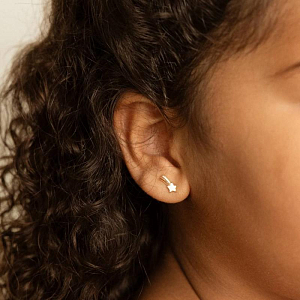 Серьги-пусеты в виде звезды Mrs. Ertha "Starlight", 2 шт