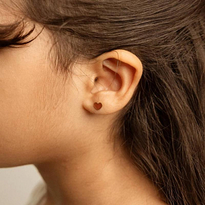 Серьги-пусеты в виде сердца Mrs. Ertha "Tiny Heart", 2 шт