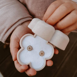 Шкатулка для украшений Mrs. Ertha "Mini Daisy", розовая, маленькая