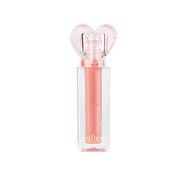 Блеск для губ с ароматом клубники Mrs. Ertha "Glimmies Vegan Glitter Pink", розовый с блестками