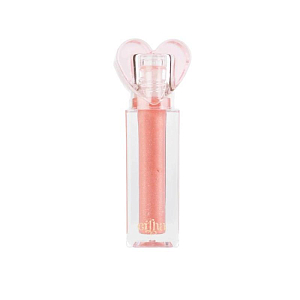 Блеск для губ с ароматом клубники Mrs. Ertha "Glimmies Vegan Glitter Pink", розовый с блестками