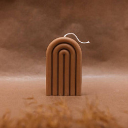 Свеча ароматизированная в виде дуги Mrs. Ertha "Pale Brown White Magnolia", светло-коричневая