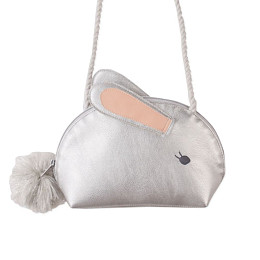 Сумка в виде кролика Gingersnaps "Clover Bunny", металлик