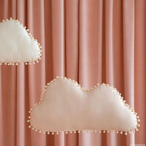 Подушка декоративная Nobodinoz "Marshmallow Cloud Natur", кремовая, 30 x 58 см