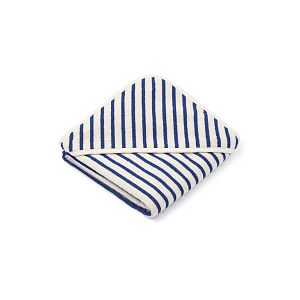 Детское полотенце с капюшоном Liewood, синее в полоску, 70 х 70 см