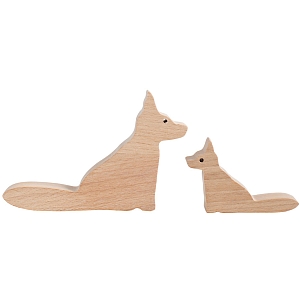 Набор деревянных игрушек Bunny Hill «Мама и малыш», лисы