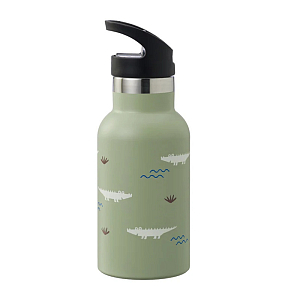 Бутылка-термос для напитков Fresk "Забавный крокодил", дымчатый зеленый, 350 мл
