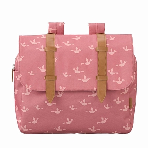 Школьный рюкзак Fresk "Весенние птицы", пудрово-малиновый, водонепроницаемый, new design