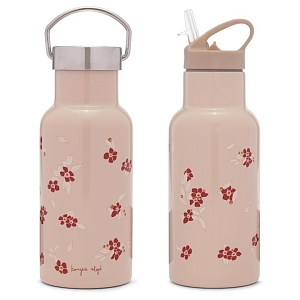 Бутылка-термос для напитков Konges Slojd "Winter Leaves",темно-розовая , 350 мл
