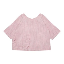 Блузка с накладным карманом BUG LOVERS, светло-розовая