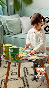 Игровой набор MON "Зоология для малышей. Лесная жизнь": пазлы и карточки с заданиями