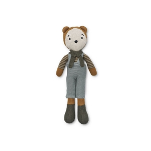 Текстильная игрушка "Медведь Robert" Liewood, мульти микс с золотой карамелью