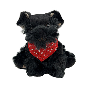Плюшевая игрушка Bukowski "Собачка Spring Dog", черная, 15 см