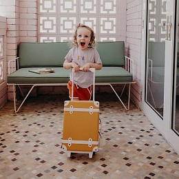 Детский чемодан Olli Ella "See-Ya", абрикосовый