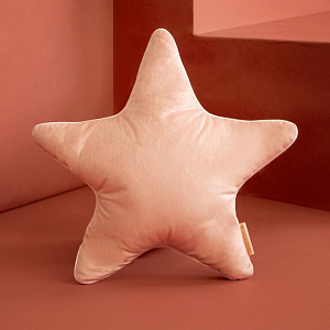 Подушка Nobodinoz "Aristote Star Velvet Bloom Pink", цветущий розовый, 40 х 40 см