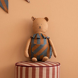 Текстильная игрушка в виде медведя Nobodinoz "Majestic Bear Blue", голубая