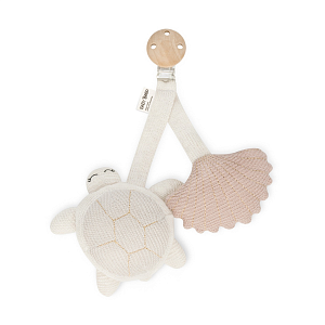 Подвесная развивающая игрушка Baby Bello "Черепаха Tily", песочно-розовая