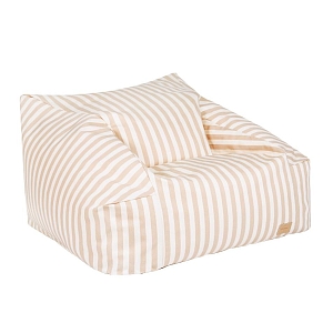 Кресло Nobodinoz "Chelsea Twill Taupe Stripes", нежно-розовая полоска, 72 х 75 х 42 см