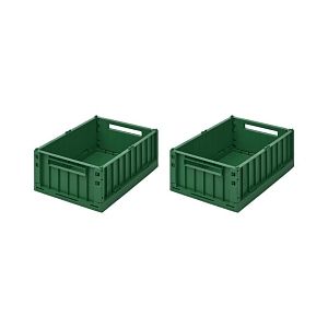 Набор складных ящиков для хранения Liewood, 2 шт, размер M, темно-зеленый