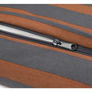 Подушка Nobodinoz "Majestic Cushion Blue Brown Stripes", коричневая полоска, 46 х 27 см