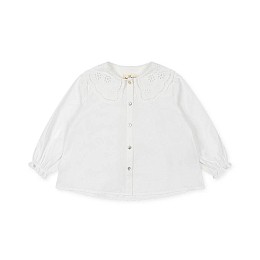 Рубашка для девочки Konges Slojd "Rilo Optic White", белая